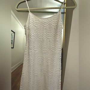 Lilly Pulitzer eyelet overlay maxi dress